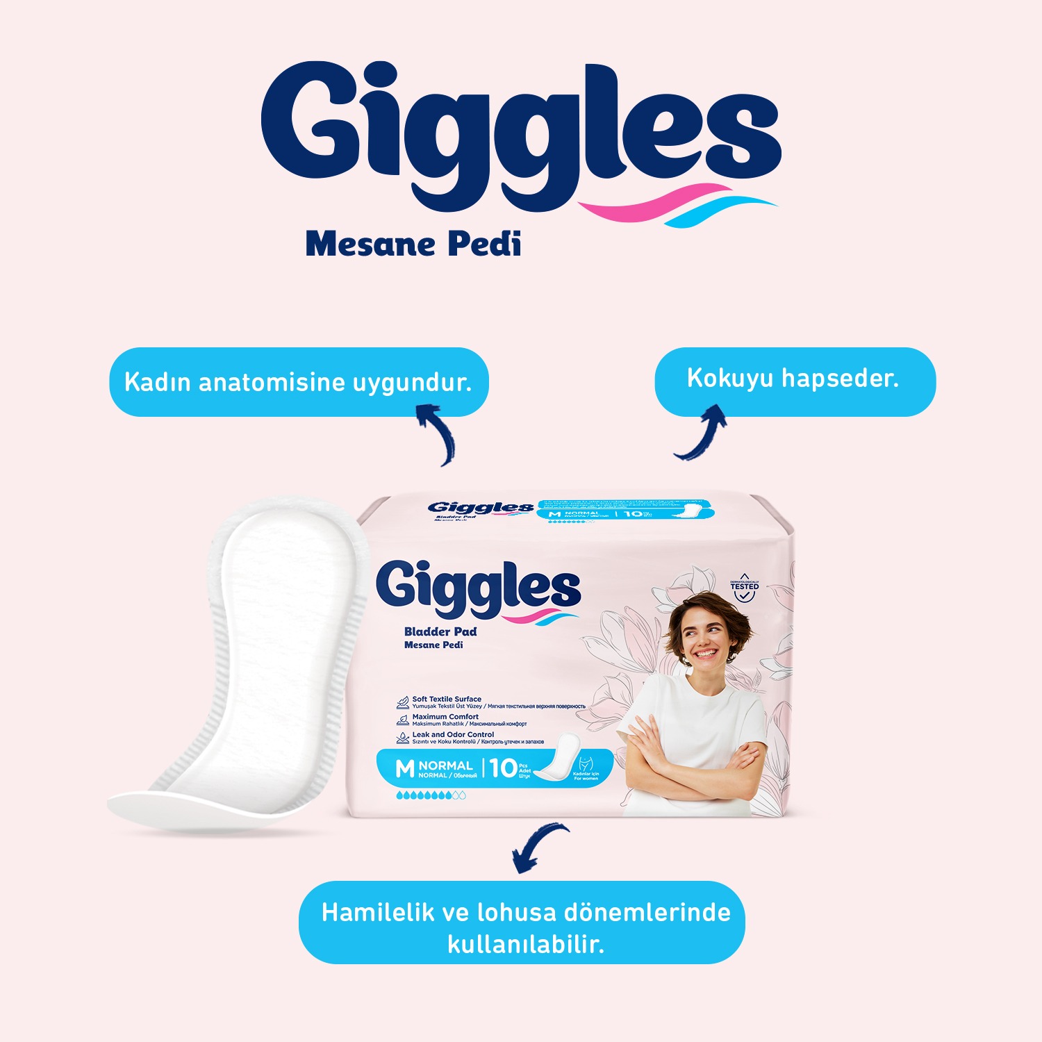 Giggles Kadın Mesane Pedi Medium(Normal) 120 Adet